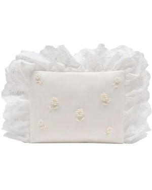 Simone Rocha Embellished Pillowcase Clutch Bag - Weiß