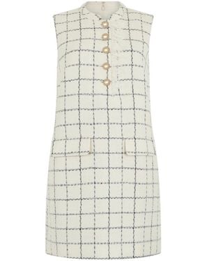 Self-Portrait Mouwenloze Mini Jurk - Naturel