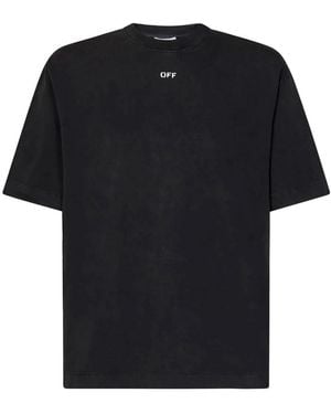 Off-White c/o Virgil Abloh Schwarzes T-Shirt Mit Stilvollem Druck