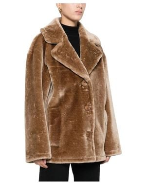 Stand Studio Faux Fur & Shearling Jackets - Brown