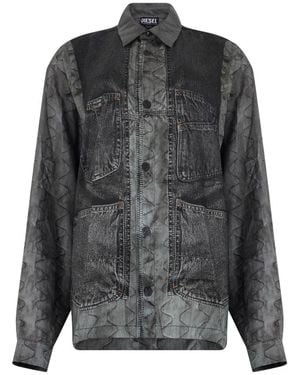 DIESEL Denim Shirts - Grey