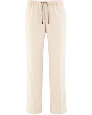Kiton Straight Trousers - Natural