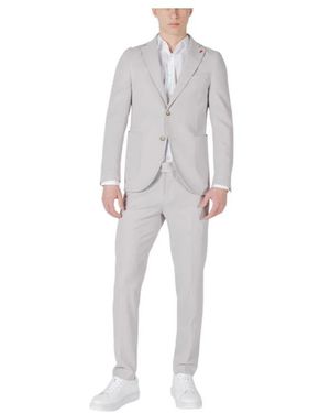 MULISH Single Breasted Suits - Grey
