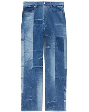 KENZO Patchwork Denim Jeans - Blauw