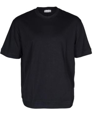 Paolo Pecora Ruimvallend Katoenen T-Shirt - Zwart