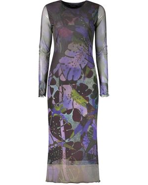 Desigual Kleedjes ,Paars ,Vest Leafs Lacroix Jurk