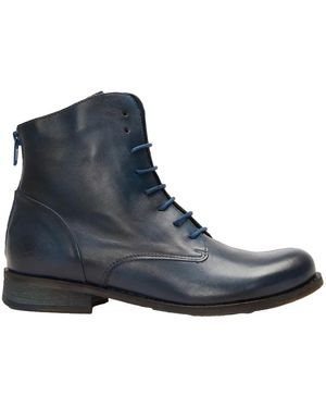 Felmini Schoenen ,Blauw ,Leer Beja Enkellaars