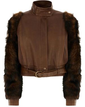 Chloé Leather Jackets - Marrone