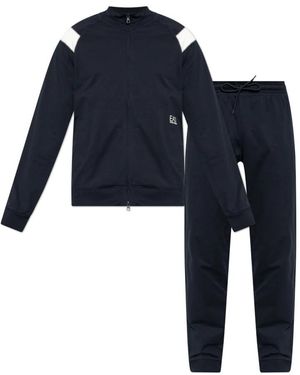 EA7 Fitness ,Blauw ,Katoen Core Identity Cotton Tracksuit