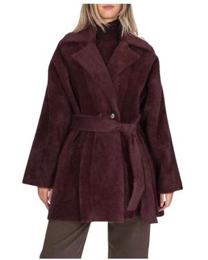 Pinko Belted Coats - Morado