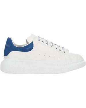 McQueen Witte Zijde Nylon Sneakers - Blauw
