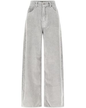 TRUE AVENUE Annacorduroy Weite Hose - Grau