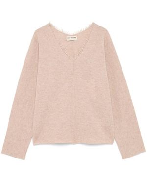 Roy Rogers V-Ausschnitt-Pullover - Natur