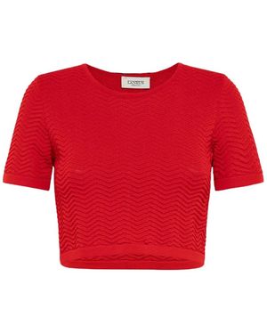 Laneus Truien & Vesten ,Rood ,Rayon Gebreide Top