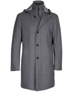 Montecore Single-Breasted Coats - Gray