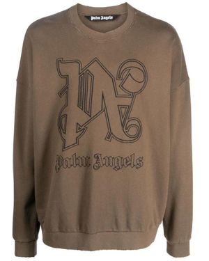 Palm Angels Sweatshirts - Marrone