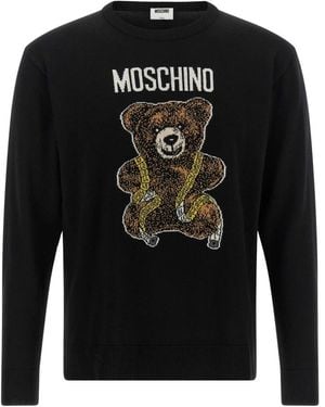 Moschino Round-Neck Knitwear - Black