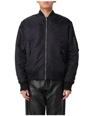Just Cavalli Logo-Bestickte Bomberjacke - Schwarz