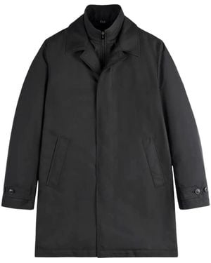 Fay Single-Breasted Coats - Noir