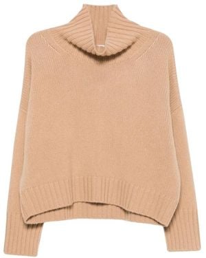 Soft Goat Truien & Vesten ,Kasjmier Roll Neck Sweater - Naturel