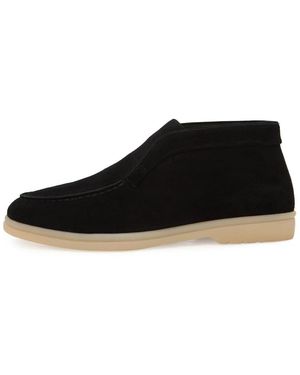 CESARE GASPARI Wool Step High Loafers - Schwarz