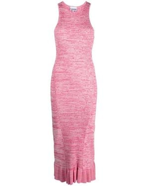 Ganni Midi Dresses - Pink