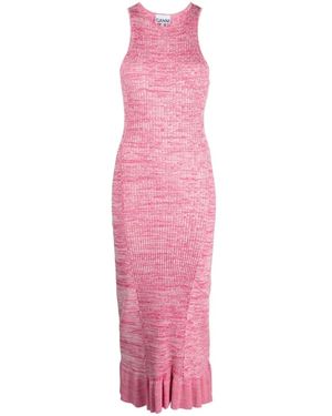 Ganni Midi Dresses - Pink