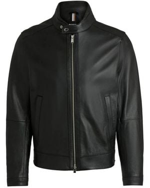 HUGO Leather Jackets - Black