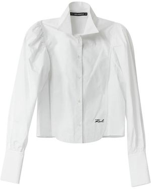 KARL LAGERFELD Overhemden ,Wit ,Katoen Fashion Poplin Shirt