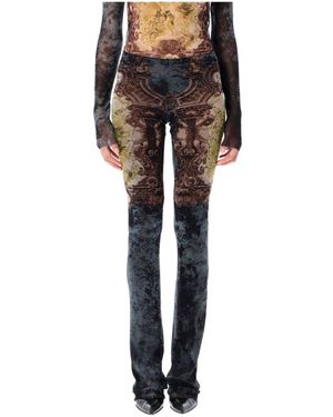 Jean Paul Gaultier Médaillon Schwarz Blau Grün Hose