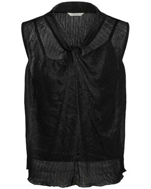 Cream Crlimia Mouwloze Blouse - Zwart