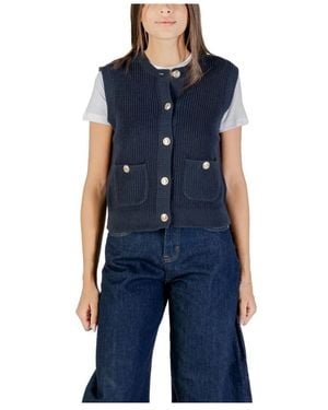 Jacqueline De Yong Vests - Blue