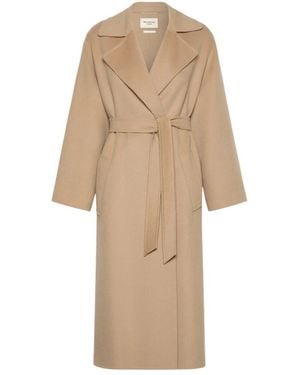 Weekend by Maxmara Jassen ,Wol Lange Ceintuurjas - Naturel