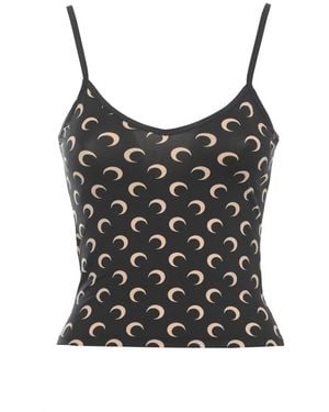 Marine Serre Sleeveless Tops - Black