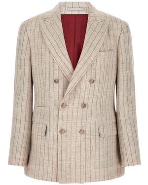 Brunello Cucinelli Kostuums ,Blazers - Naturel