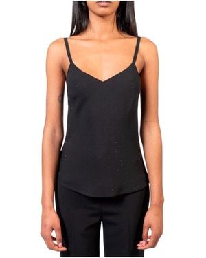 Doris S Sleeveless Tops - Black