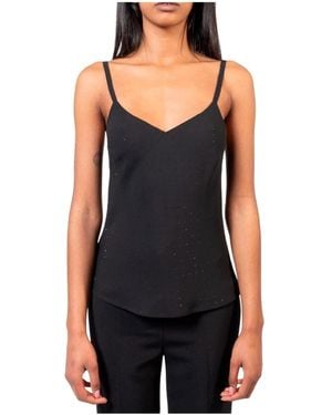 Doris S Sleeveless Tops - Black