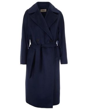 Max Mara Double-Breasted Coats - Azul