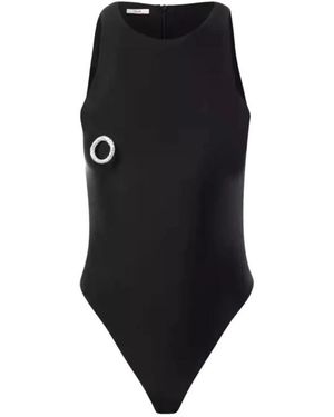 Nue Tops ,Zwart ,Piercing Bodysuit