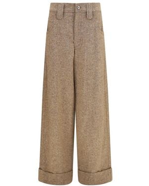 Brunello Cucinelli Wide Trousers - Neutro