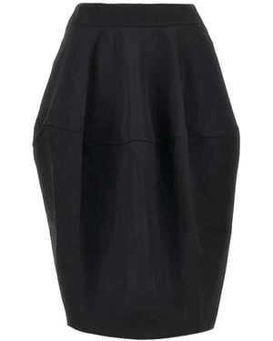 Jacquemus Rokken ,Zwart ,Wol Oval Rok