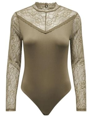 ONLY Langarm-Body - Grün