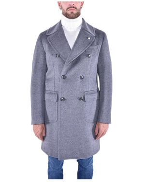 Luigi Bianchi Double-Breasted Coats - Azul