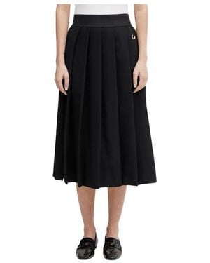 Fred Perry Midi Skirts - Negro