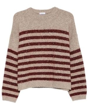 Brunello Cucinelli Ronde Hals Gebreid - Bruin