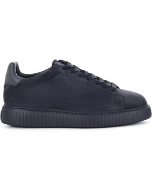 Hogan Schoenen ,Blauw ,Leer H-Stripes Sneakers