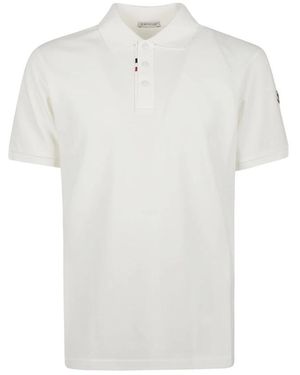 Moncler Polo Shirt Met Korte Mouwen En Logo - Wit