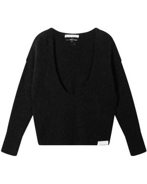 10Days Alpaka woll oversized strickpullover - Schwarz