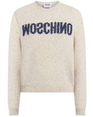 Moschino Round-Neck Knitwear - Blanc
