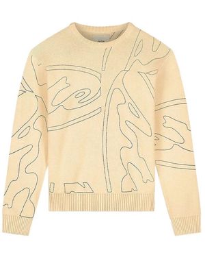 Arte' Round-Neck Knitwear - Natural